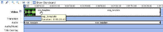 drag the video clip from your collections to the time line bar at the bottom