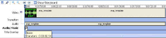 drag the audio clip from your collections to the time line bar